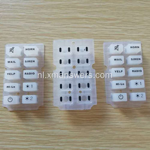 Doorschijnende LED-siliconenrubberen drukknoppen MIDI-controller